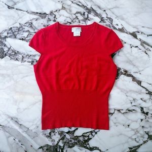 Red cashmere sweater